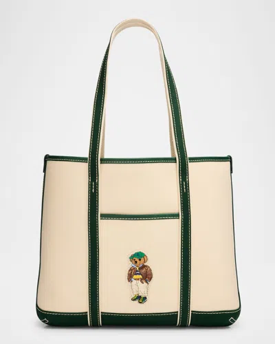 Polo Ralph Lauren Polo Bear Canvas Small Shopper Tote Bag