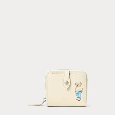 Polo Ralph Lauren Polo Bear Compact Wallet In Neutral