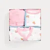 Polo Ralph Lauren Polo Bear Cotton 3-piece Gift Set In White Multi/pink