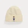 Polo Ralph Lauren Polo Bear Cotton Beanie In Gold