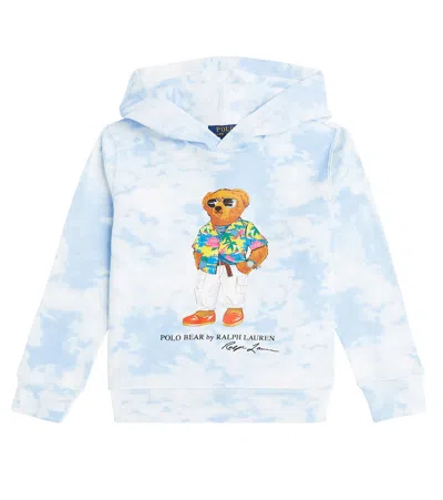 Polo Ralph Lauren Kids' Polo Bear Cotton-blend Fleece Hoodie In Blue