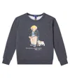 Polo Ralph Lauren Kids Polo Bear Crewneck Sweatshirt In Gray