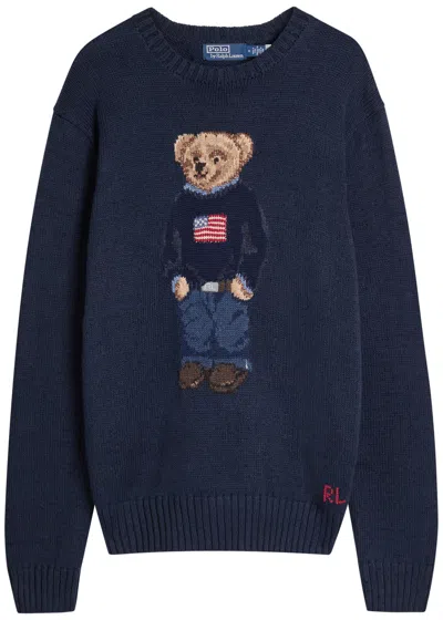 POLO RALPH LAUREN POLO RALPH LAUREN POLO BEAR COTTON-BLEND JUMPER