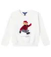 Polo Ralph Lauren Polo Bear Cotton-blend Fleece Sweatshirt In White