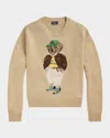 Polo Ralph Lauren Polo Bear Cotton Crewneck Sweater In Multi