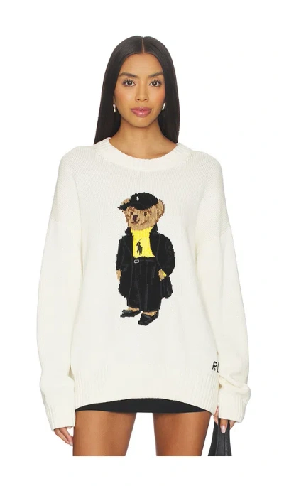 POLO RALPH LAUREN POLO BEAR COTTON CREWNECK SWEATER