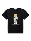 Polo Ralph Lauren Womens Polo Black Bear-print Short-sleeves Cotton-jersey T-shirt