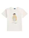 Polo Ralph Lauren Ivory Cotton Jersey T-shirt With Iconic Embroidered Polo Bear In White