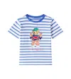 Polo Ralph Lauren Polo Bear Striped Cotton Jersey Tee In Multicolor