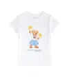 Polo Ralph Lauren Big Girls Polo Bear Cotton Jersey Tee In White
