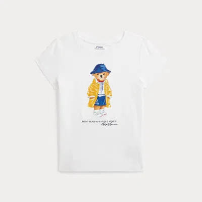 Polo Ralph Lauren Kids' Polo Bear Cotton Jersey Tee In Weiss