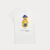 Polo Ralph Lauren Polo Bear Cotton Jersey Tee In Paper White