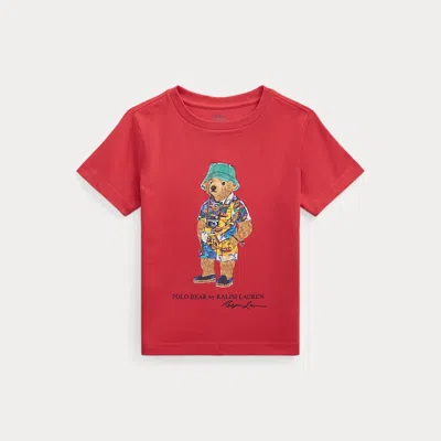 Polo Ralph Lauren Kids' Polo Bear Cotton Jersey Tee In Starboard Red