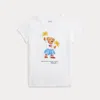 Polo Ralph Lauren Big Girls Polo Bear Cotton Jersey Tee In White