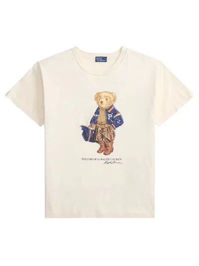 Polo Ralph Lauren Polo Bear Cotton Jersey T-shirt In White