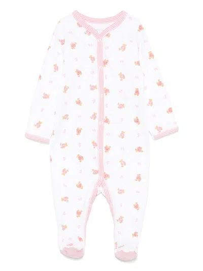Polo Ralph Lauren Babies' Polo Bear Cotton Pajamas In White