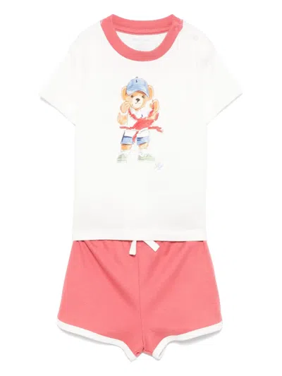 POLO RALPH LAUREN POLO-BEAR COTTON SHORTS SET