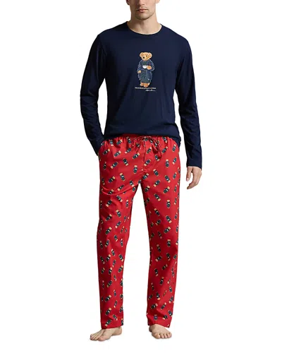 Polo Ralph Lauren Polo Bear Cotton Sleep Set In Multi