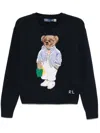 Polo Ralph Lauren Blue Cotton Polo Bear Sweater In Blau