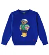 Polo Ralph Lauren Polo Bear Cotton Sweater In Blue