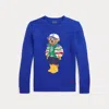 Polo Ralph Lauren Polo Bear Cotton Sweater In Cruise Royal Bear