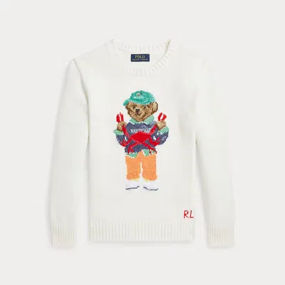 POLO RALPH LAUREN POLO BEAR COTTON SWEATER