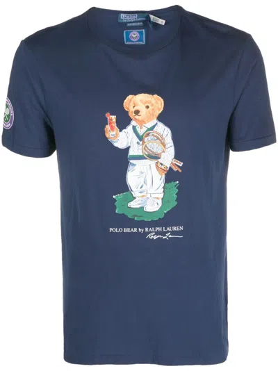 Polo Ralph Lauren Blue Polo Bear Cotton T-shirt
