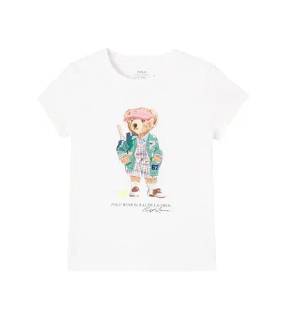 Polo Ralph Lauren Kids' Polo Bear Cotton T-shirt In Green