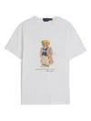 Polo Ralph Lauren White Polo Bear T-shirt Custom Slim-fit In White