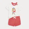 Polo Ralph Lauren Polo Bear Cotton Tee & Short Set In Nevis