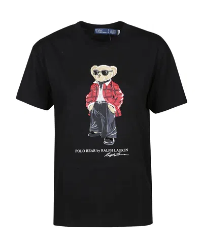 Polo Ralph Lauren Polo Bear Cotton T-shirt In Black