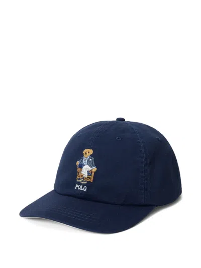 Polo Ralph Lauren Polo Bear Cotton-twill Cap In Blue