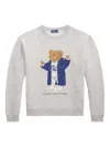Polo Ralph Lauren Graphic Print Bear Crewneck Sweatshirt In Gray