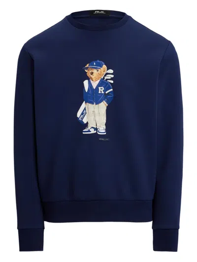 Polo Ralph Lauren Polo Bear Crew Neck Sweatshirt In Blue