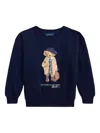 Polo Ralph Lauren Kids' Polo Bear Fleece Graphic Sweatshirt In Blue