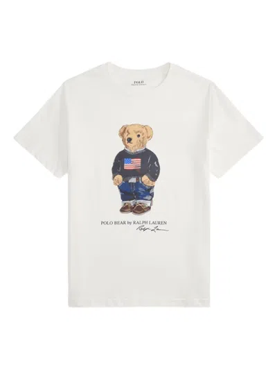 Polo Ralph Lauren Polo Bear Crew-neck T-shirt In White