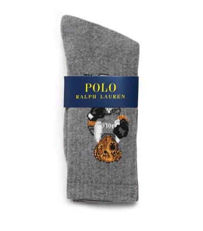 Polo Ralph Lauren Polo Bear Crew Socks In Gray
