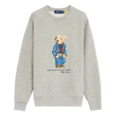 Polo Ralph Lauren Polo Bear Crewneck Sweatshirt In Grey