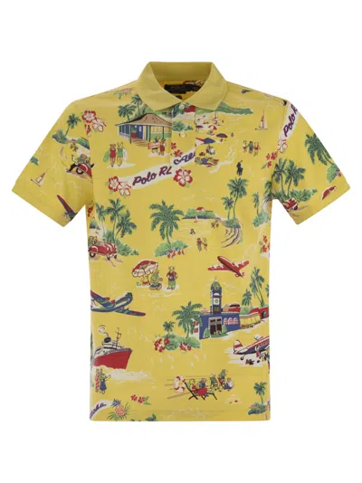 POLO RALPH LAUREN POLO BEAR CUSTOM SLIM-FIT PIQUE POLO