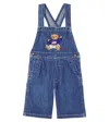 Polo Ralph Lauren Polo Bear Denim Overalls In Blue