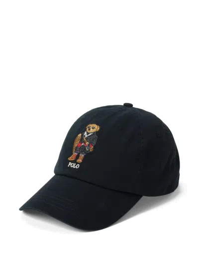 Polo Ralph Lauren Polo Bear-embroidered Baseball Cap In Black