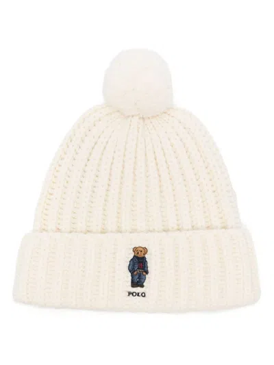 Polo Ralph Lauren Polo Bear-embroidered Beanie In White