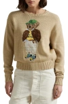 Polo Ralph Lauren Beige Cotton Polo Bear Jumper In Neutral