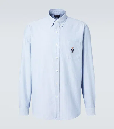 Polo Ralph Lauren Classic Fit Polo Bear Oxford Shirt In 6220 Bsr Blue (blue)