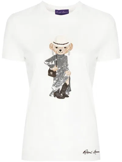 Polo Ralph Lauren Polo Bear-embroidered Cotton T-shirt In White