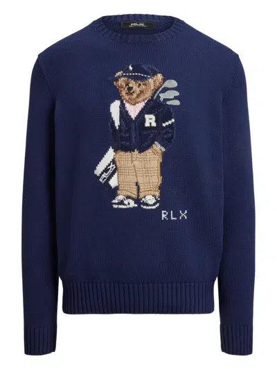 POLO RALPH LAUREN POLO BEAR-EMBROIDERED CREW-NECK SWEATER