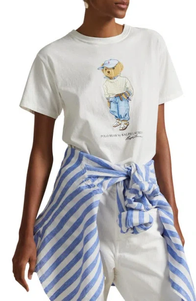 Polo Ralph Lauren Polo Bear Embroidered Graphic T-shirt In Nevis