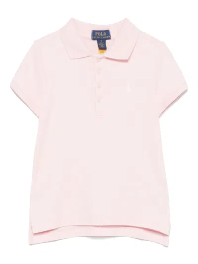 Polo Ralph Lauren Kids' Polo Bear-embroidered Polo Shirt In Pink
