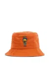 Polo Ralph Lauren Polo Bear-embroidery Bucket Hat In Orange
