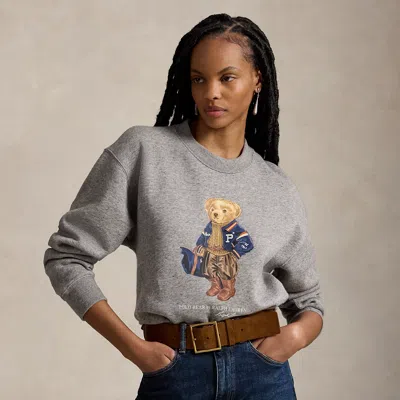 Polo Ralph Lauren Polo Bear Fleece Crewneck In Dark Vintage Heather